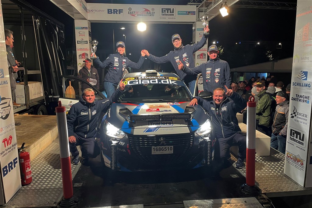 Jacob Madsen og Line Nedergaard har en frisk sejr fra East Belgian Rally med i bagagen.
(Foto: Glad Sport)